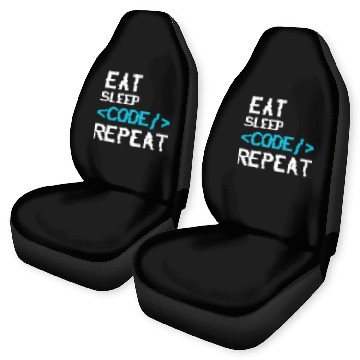 Discover Binary Coding Eat Sleep Code Repeat Computer Programmer Car Seat Covers