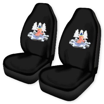 Discover Monkey Ice Bathing Winter Refreshing Bath Baseball Tees Car Seat Covers