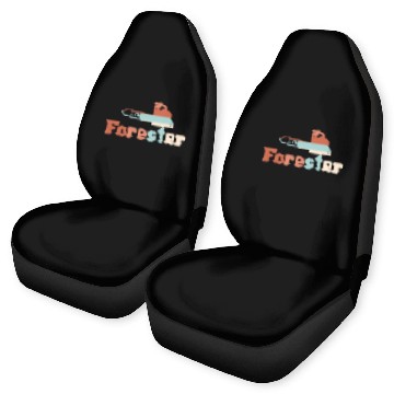 Discover Retro Forester Chainsaw Forest Logging Forestry Baseball Tees Car Seat Covers