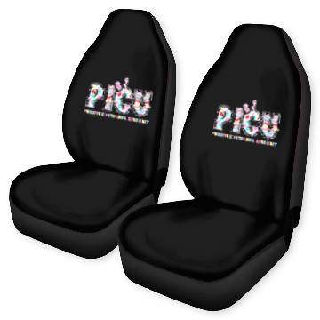 Discover PICU Pediatric Intensive Care Unit nurses Bunny Easter Baseball Tees Car Seat Covers