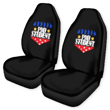 Discover PhD Student Dissertation Educate Doctorate Graduation Baseball Tees Car Seat Covers