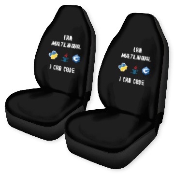 Discover Funny Nerdy I am Multilingual I Code Computer Programmer Zip Car Seat Covers