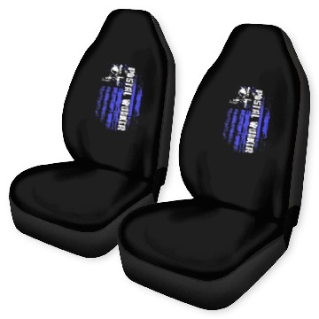 Discover American Postal Worker Flag 1 Car Seat Covers
