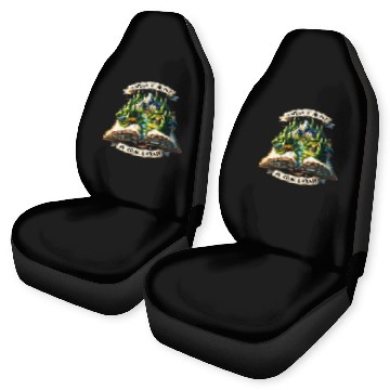 Discover Adventure Begins At Your Library Book Lover vintages Camping Car Seat Covers