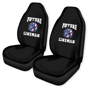Discover Future Lineman USA Line Worker Gift Baseball Tees Car Seat Covers