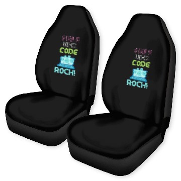 Discover Girls Who Code Rock Programmer Computer Debugging Coder Car Seat Covers