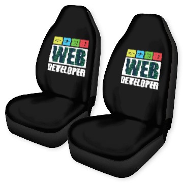 Discover Web Developer Coding Ninja Programmer HTML CSS JavaScript Car Seat Covers