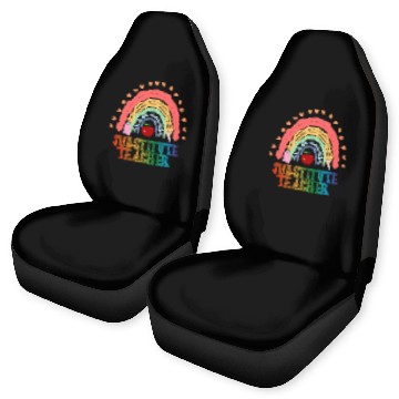 Discover Substitute Teacher Rainbow Substitute Teaching Car Seat Covers