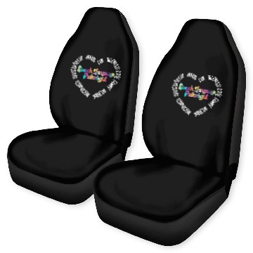 Discover SLP Speech Language Pathologist Speech Therapy 7 Baseball Tees Car Seat Covers