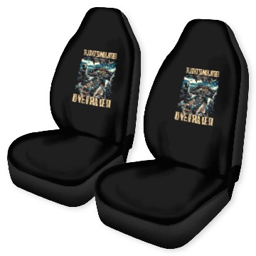 Discover Flight Simulator Aviation Console Pilot Flight Simulation 5 Car Seat Covers