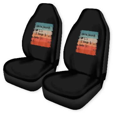 Discover While Eat Seep Code Programming Coder Programmer Zip Car Seat Covers