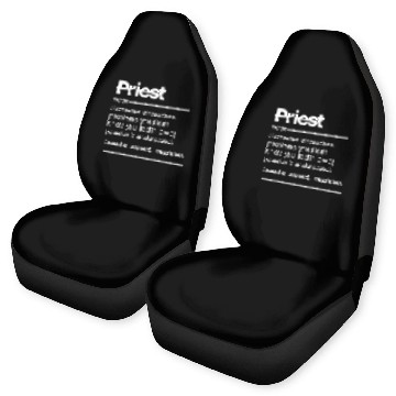 Discover Priest job worker definition funny dictionary text Baseball Tees Car Seat Covers