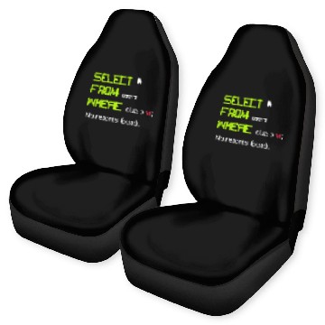 Discover Query SQL Database Programmer medicals Coder Healthcare Car Seat Covers