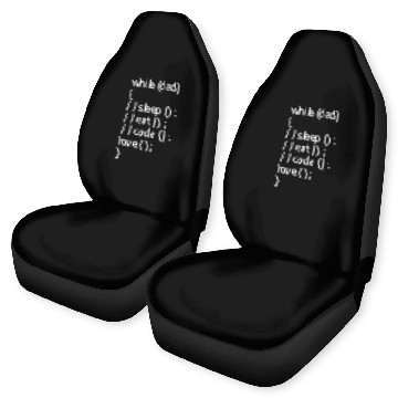Discover While Dad Sleep Eat Code Love Programmer Programming Coder Zip Car Seat Covers