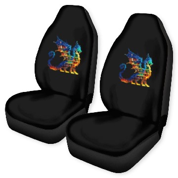 Discover Book Dragon Reading Book lover Baseball Tees Car Seat Covers