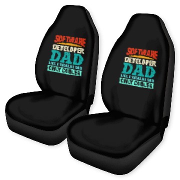 Discover Software Developer Dad Computer Programmer Coding 2 Baseball Tees Car Seat Covers