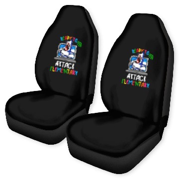Discover Ready To Attack Virtual Elementary Shark Back To School Baseball Tees Car Seat Covers
