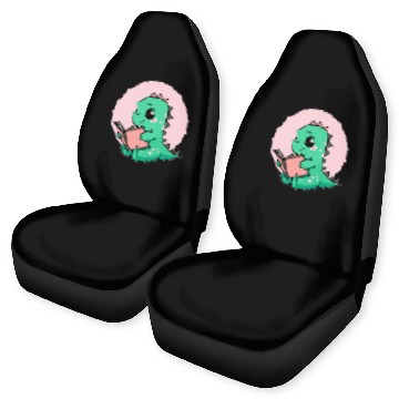 Discover Cute Book Reading Dinosaur Car Seat Covers