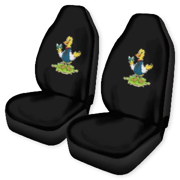 Discover Duck Reading Book Zip Car Seat Covers