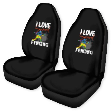 Discover I Love swordss Fencing Design For Fencer Baseball Tees Car Seat Covers