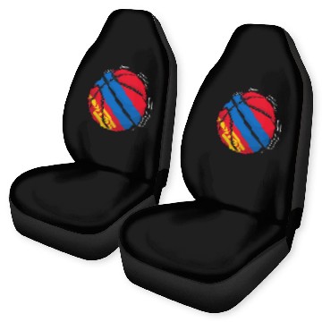 Discover Basketball Ball With The Flag Of Mongolia Zip Car Seat Covers