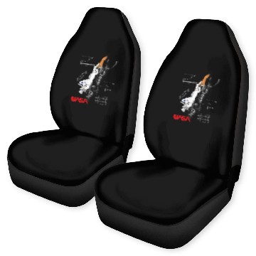 Discover NASA Space Shuttle chalk drawing Worm Logo Baseball Tees Car Seat Covers