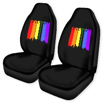 Discover Boston Massachusetts Rainbow LGBT Gay Pride Car Seat Covers
