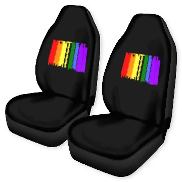 Discover Montreal Quebec Skyline Rainbow LGBT Gay Pride Car Seat Covers