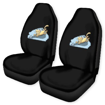 Discover Cat Running After Rat - Tom and Jerry Illustration Car Seat Covers