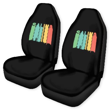 Discover Retro 1970's Style Salina Kansas Skyline Car Seat Covers