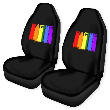 Discover Racine Wisconsin Gay Pride Rainbow Skyline Car Seat Covers