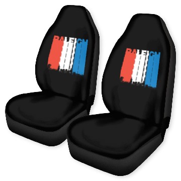 Discover Red White And Blue Raleigh North Carolina Skyline Car Seat Covers