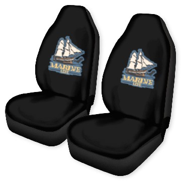 Discover marine life logo Car Seat Covers