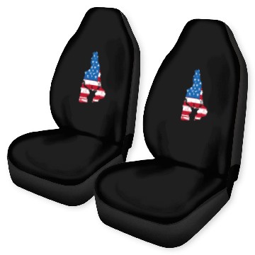 Discover American Flag New Hampshire Deer Hunting Car Seat Covers