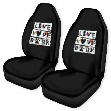 Discover Dog Lovers Live Love Bark Car Seat Covers