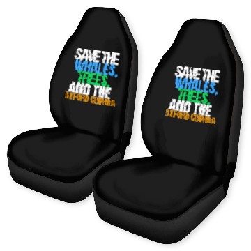 Discover Save the Whales, Trees and the Oxford Comma Humor Car Seat Covers