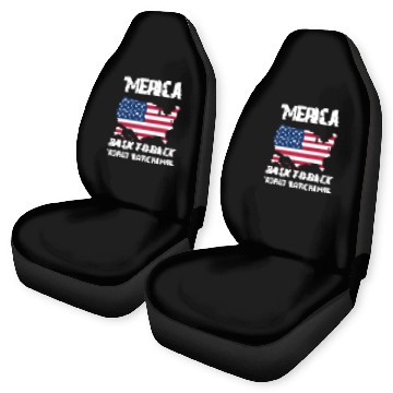 Discover merica back to back soccer Car Seat Covers