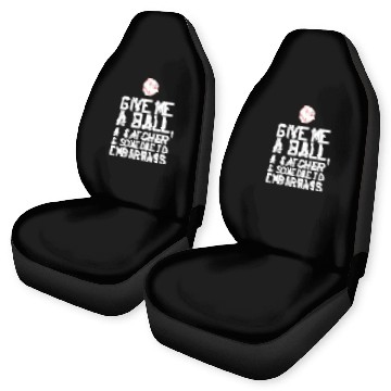 Discover Funny Baseball Pitcher Give Me A Ball Car Seat Covers