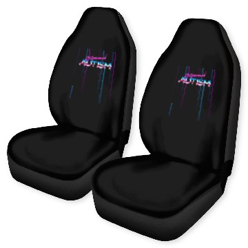 Discover Weaponized Autism product Neon Style Funny 80s Car Seat Covers
