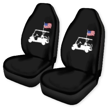 Discover Funny Patriotic Golf Wear USA Flag Golf Cart Car Seat Covers