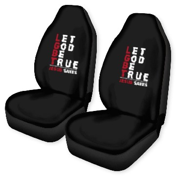 Discover "Let God Be True, Jesus Saves" Christian Bible Car Seat Covers
