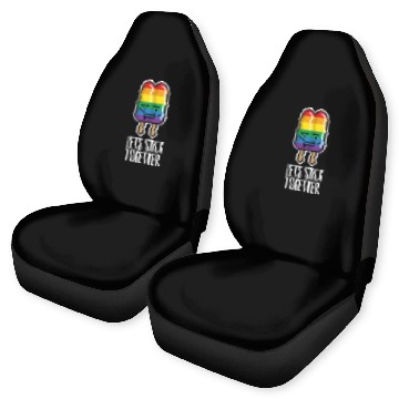 Discover Let's stick together funny gay couple popsicle Car Seat Covers