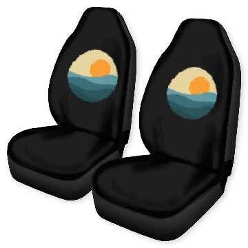 Discover Waves Sun Circle Car Seat Covers