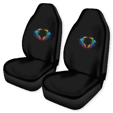 Discover Rainbow heart Car Seat Covers