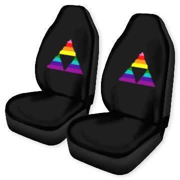 Discover Zelda Inspired Rainbow Flag Triforce for Gay Pride Car Seat Covers