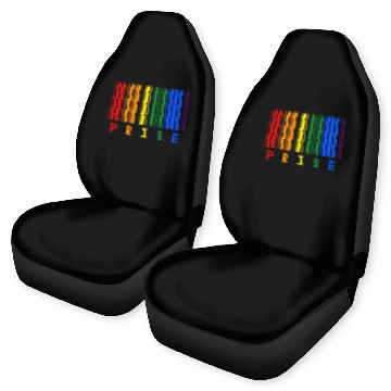 Discover Gay Pride Flag Pride Barcode LGBT Car Seat Covers