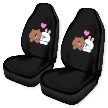 Discover Cute Brown Bear Cony Bunny Rabbit Lean On Me I Lov Car Seat Covers