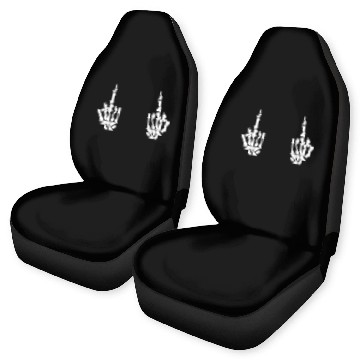 Discover Halloween Skeleton Middle Finger Hand Boob Fuck Car Seat Covers