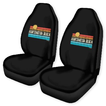 Discover Huntington Beach California Retro Sunset Surf Trip Car Seat Covers