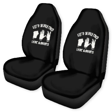 Discover Let's Settle This Like Adults Rock Paper Scissors Car Seat Covers